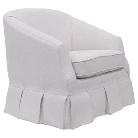 Upholstered Chair with Pleated Skirt